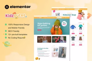 KidzOutfit WooCommerce Elementor Template Kit