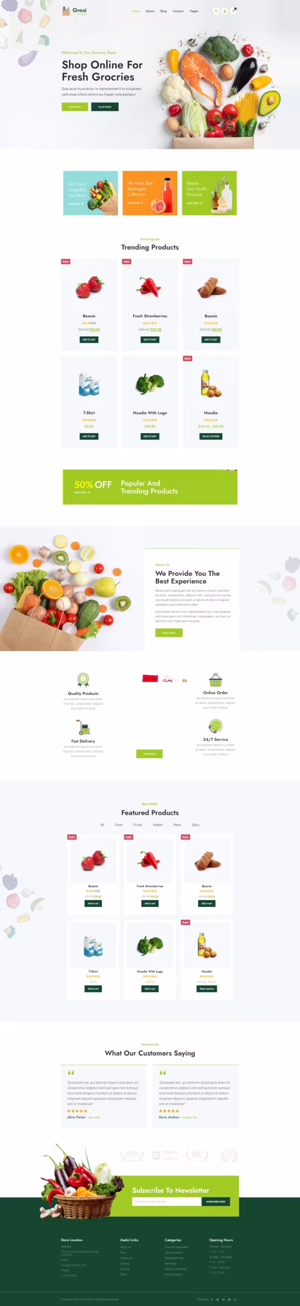 GROXI Grocery Store Elementor Template Kit - Image 6
