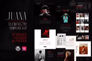 JUANA Fashion Elementor Template Kit – WooCommerce Ready WordPress Template for Fashion & Business